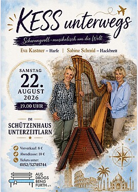 Banner Konzert Harfe und Hackbrett