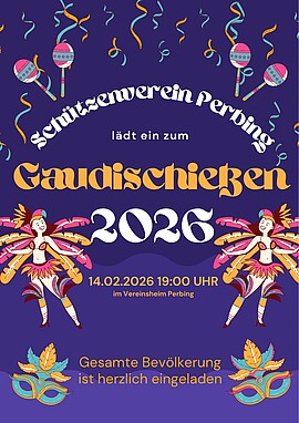 Banner Faschingsschießen mit Faschingsgaudi