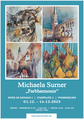 Banner Ausstellung von Michaela Surner "Farbharmonie"