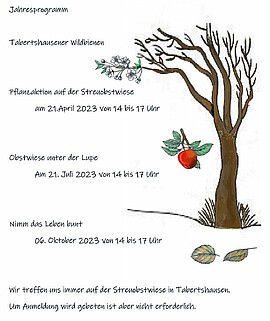 Banner Pflanzaktion auf der Streuobstwiese