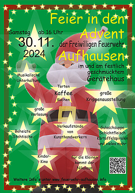 Banner Feier in den Advent - Weihnachtsmarkt