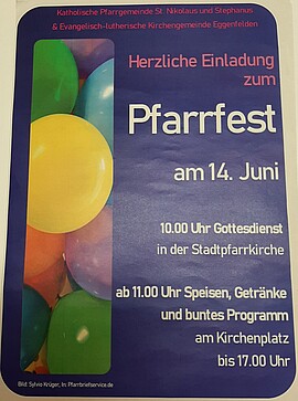 Banner Ökumenisches Pfarrfest Eggenfelden
