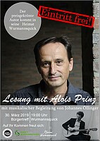 Logo Bücherei: Lesung mit Dr. Alois Prinz