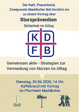 Banner Stürze vermeiden, Risiken erkennen, Beweglichkeit erhalten