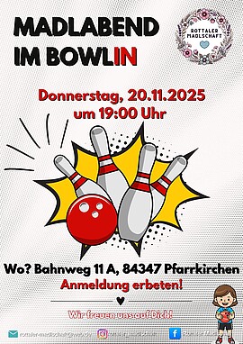 Banner Madlabend im Bowlin Pfarrkirchen
