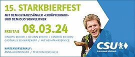 Banner Starkbierfest des CSU-Ortsverbands