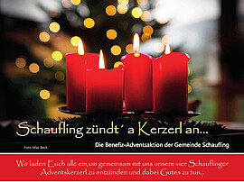 Banner Schaufling zündt' a Kerzerl an