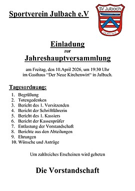 Banner Jahreshauptversammlung 