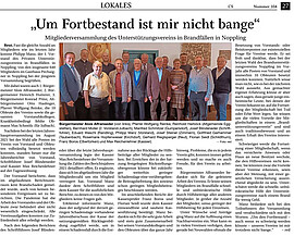 Banner Satzungsgemäße Jahreshauptversammlung 2023