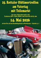 Logo 25. Rottaler Oldtimertreffen mit großem Teilemarkt