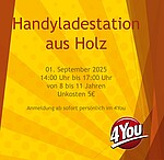 Logo Handyladestation aus Holz