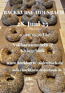 Banner Brotbackkurs Semmeln, Bagels, Kleingebäck
