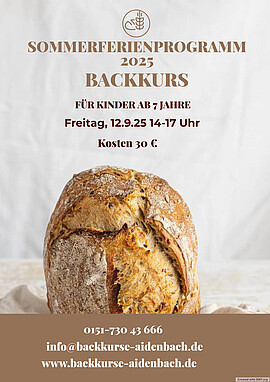 Banner Kinderferienprogramm Brotbacken