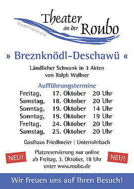 Banner Breznknödl-Deschawü (6. Aufführung)