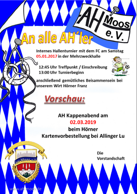 Banner AH - Kappenabend