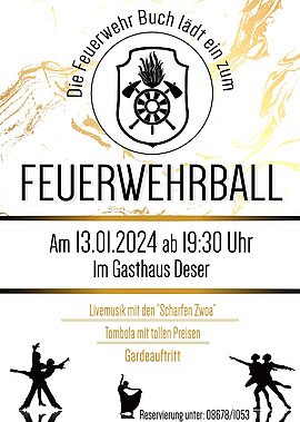 Banner Feuerwehrball der Freiwilligen Feuerwehr Buch