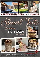 Logo Stencil Torte - Backen mit Charme & Schablone