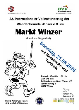 Banner 22. Internationaler Volkswandertag der Wanderfreunde Winzer e. V.