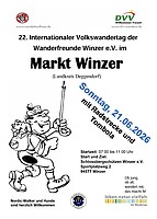 Logo 22. Internationaler Volkswandertag der Wanderfreunde Winzer e. V.