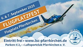Banner Flugplatzfest Flugplatz Pfarrkirchen