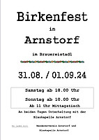 Logo Birkenfest Wandererverein Arnstorf mit der Blaskapelle Arnstorf