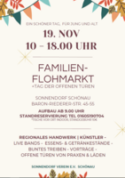 Logo Familien-Flohmarkt und Tag der offenen Türen
