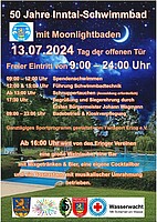 Logo 50 Jahre Inntal-Schwimmbad mit Moonlightbaden