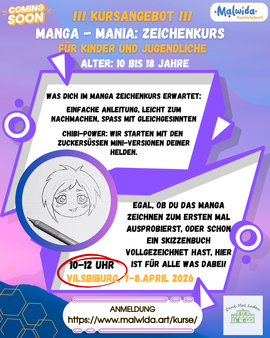 Banner Manga - Mania: Zeichenkurs für Kinder und Jugendliche