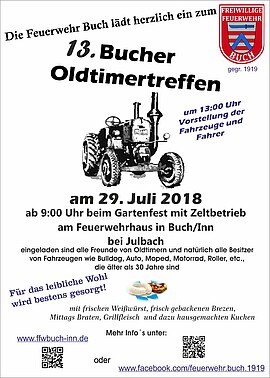 Banner Oldtimertreffen der Freiwilligen Feuerwehr Buch