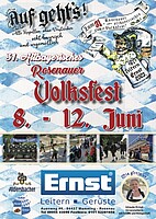 Logo 31. Altbayerisches Rosenauer Volksfest