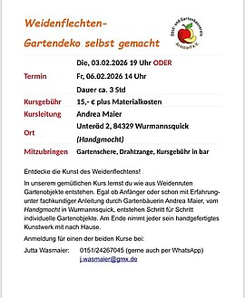 Banner Weidenflechten - Gartendeko selbst gemacht