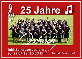 Banner Gottedienst Chorjubiläum