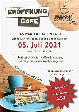 Banner Eröffnung Dorfladen-Cafe