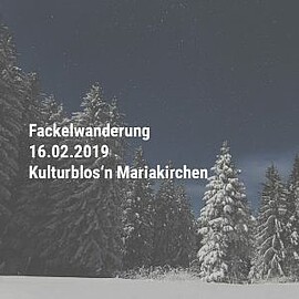 Banner Fackelwanderung im Bayerischen Wald