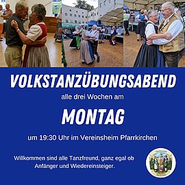 Banner Volkstanzübungsabend