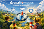 Logo „GrenzKompass 2026 – Gemeinsam Fachkräfte gewinnen. Gemeinsam Zukunft gestalten.“