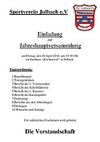 Logo Jahreshauptversammlung SV Julbach