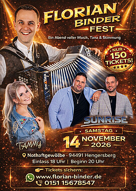 Banner FLORIAN BINDER FEST 2026