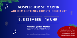 Banner Gospelkonzert auf dem Christkindlmarkt in Metten