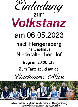 Banner Boarischer Tanz Hengersberg