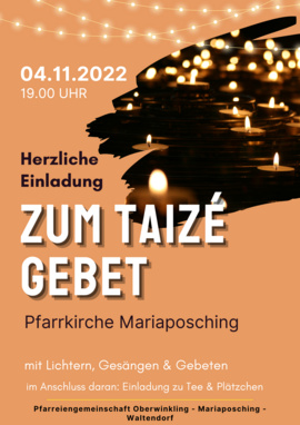 Banner Taizé - Gebet 
