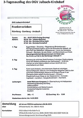 Banner 3-Tages-Ausflug - Franken erleben -