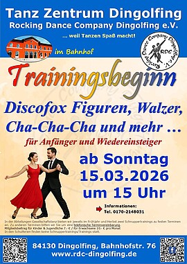 Banner Anfängertraining Discofox Figuren, Walzer, Cha-Cha-Cha und mehr …