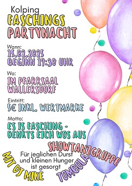 Banner Faschings-Party-Nacht