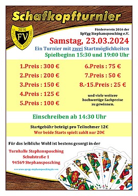 Banner Schafkopfturnier