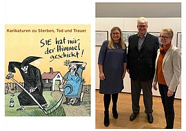Banner Karikaturenausstellung 06. bis 20. November - Bruckstadel, Dingolfing