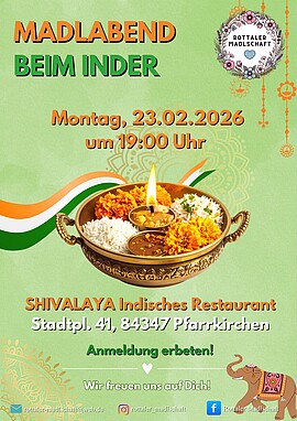 Banner Madlabend beim Inder