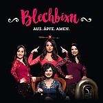 Logo BLECHBIXN mit ihrem Programm: AUS. ÄPFE. AMEN.