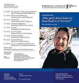 Banner Bairische Literatur in Niederbayerischen Wirtshäusern Waldkirchen - Tournee 2023