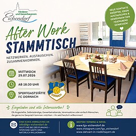 Banner After Work Stammtisch beim FC Dornach